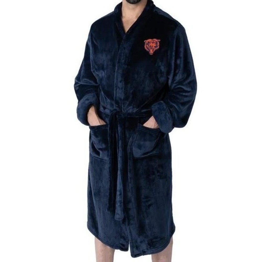 NFL Chicago Bears Mens L/XL Silk Touch 26 x 47 Inch  Embroidered Logo robe NWT